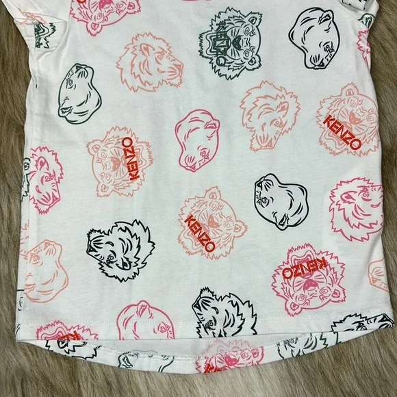 KENZO Tiger Short Sleeve Crew Neck T-Shirt Top, Size 4A/104 - Picture 4 of 7